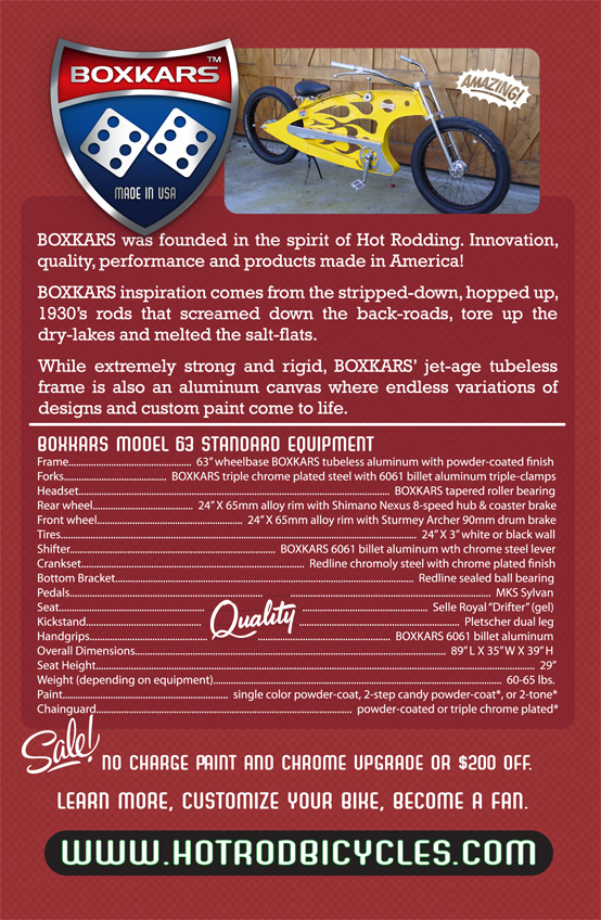 Hot Rod Bicycles Flyer Back